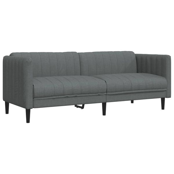 vidaXL 2-dijelni set sofa tamnosivi od tkanine
