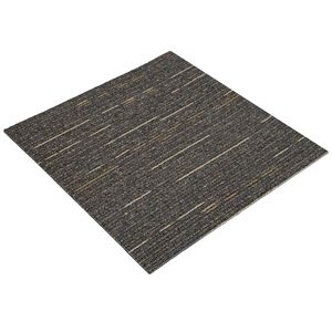 vidaXL Tepih pločica Prugasta svijetlosmeđa 50 x 50 cm 36 kom.