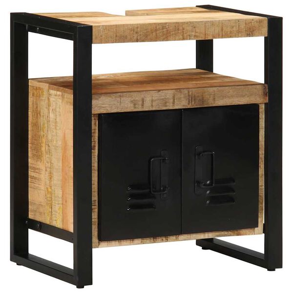 vidaXL Set namje&scaron;taja za kupaonicu Zidne 3 pcs Smeđa Čvrsto drvo manga