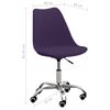 vidaXL Blagovaonska stolica od umjetne kože ljubičasta