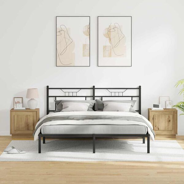 vidaXL Noćni ormar 2 pcs Umjetnički hrast 44 x 34,5 x 45 cm