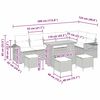 vidaXL Sjedeća garnitura za vrt 10 pcs Crna poliratan