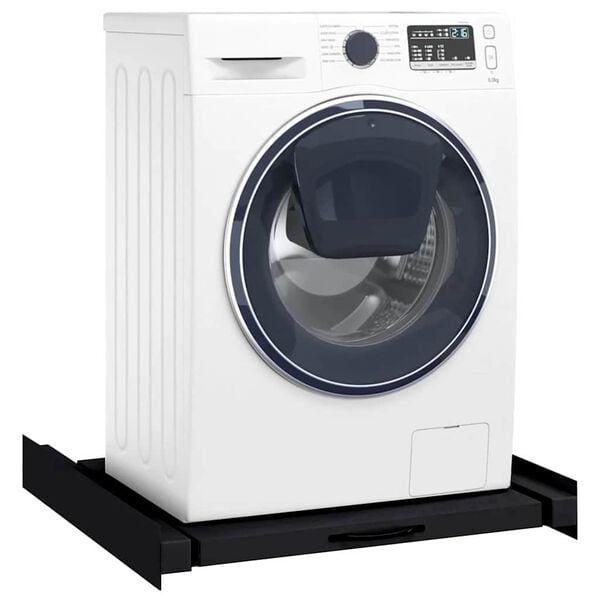 vidaXL Polica za Pranje Rublja Crna 60 x 60 x 8 cm Čelik