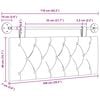 vidaXL Držeće uzglavlje Zidne Crna 110 x 55 x 7 cm tkanina