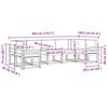 vidaXL Set vanjskih sofa s jastukom 7 pcs Prirodna i svijetlo siva