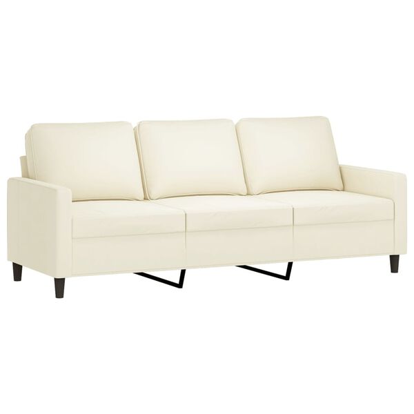 vidaXL 2-dijelni set sofa s jastucima krem baršunasti