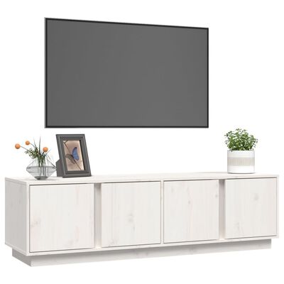 vidaXL TV ormarić bijeli 140 x 40 x 40 cm od masivne borovine