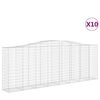vidaXL Lučne gabionske ko&scaron;are 10kom 400x50x140/160cm pocinčano željezo