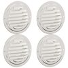 vidaXL Pokrov ventilacije 4 pcs Srebrno 80 mm Nehrđajući čelik