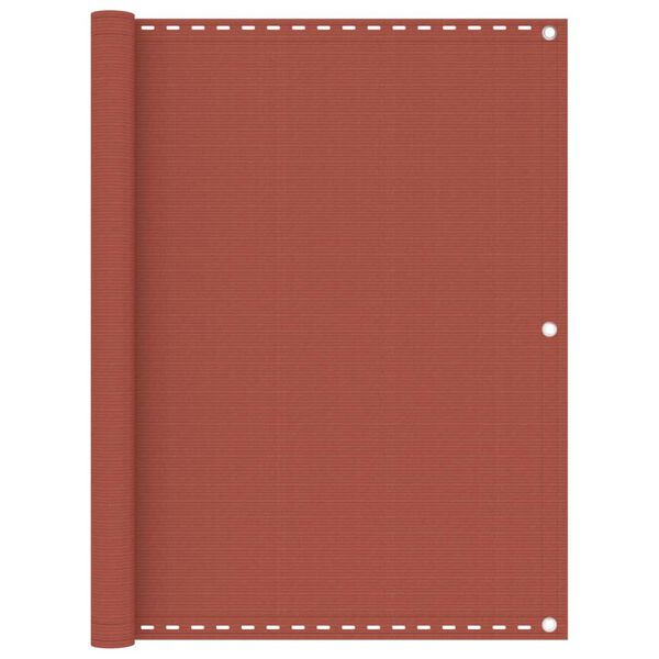 vidaXL Balkonski zastor terakota 120 x 600 cm HDPE