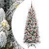 vidaXL Umjetno božićno drvce Bijela 150 cm PVC, plastika, čelik i PE