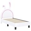 vidaXL Okvir kreveta za malu djecu s naslonom Bijelo 70 x 140 cm PU