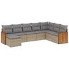 vidaXL 8-dijelni set vrtnih sofa od poliratana s jastucima bež