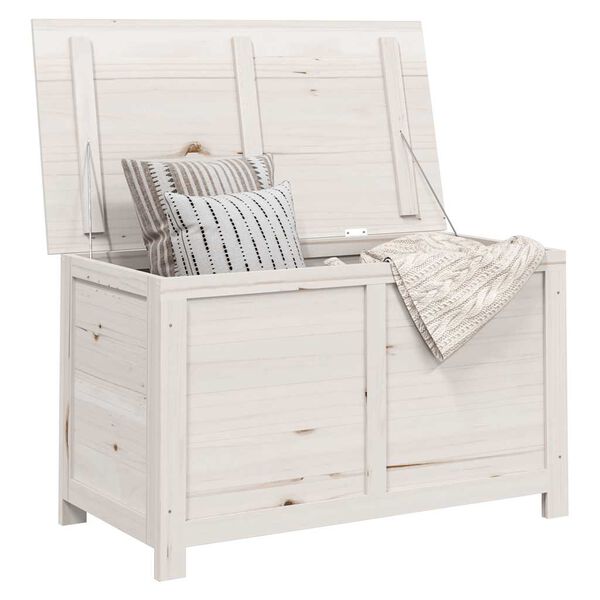 vidaXL Vanjska kutija za jastuke bijela 100x50x56 cm masivna jelovina