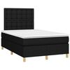 vidaXL Krevet box spring s madracem LED crni 120 x 190 cm od tkanine