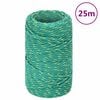 vidaXL Brodski konop zeleni 2 mm 25 m od polipropilena