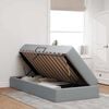 vidaXL Krevet s madracem i skladi&scaron;tem Svijetlo siva 90 x 190 cm