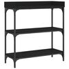 vidaXL Konzolni stol s policama crni 75 x 30 x 80 cm