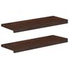 vidaXL Step treads 2 kom. 70 x 25 x 2 cm Tamno smeđa Čvrsto drvo bukve