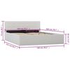 vidaXL Hidraulični okvir za krevet od umjetne kože bijeli 140 x 200 cm