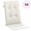 vidaXL Jastuci za stolice 6 kom pro&scaron;arano krem 120x50x4 cm tkanina