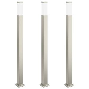 vidaXL Stupić za zidne lampe 3 kom 110 cm od nehrđajućeg čelika IP44