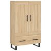 vidaXL Visoka komoda boja hrasta 69,5 x 31 x 115 cm konstruirano drvo