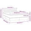 vidaXL Krevet box spring s madracem LED tamnozeleni 140x200 cm bar&scaron;un