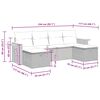 vidaXL 6-dijelni set vrtnih sofa od poliratana s jastucima sivi