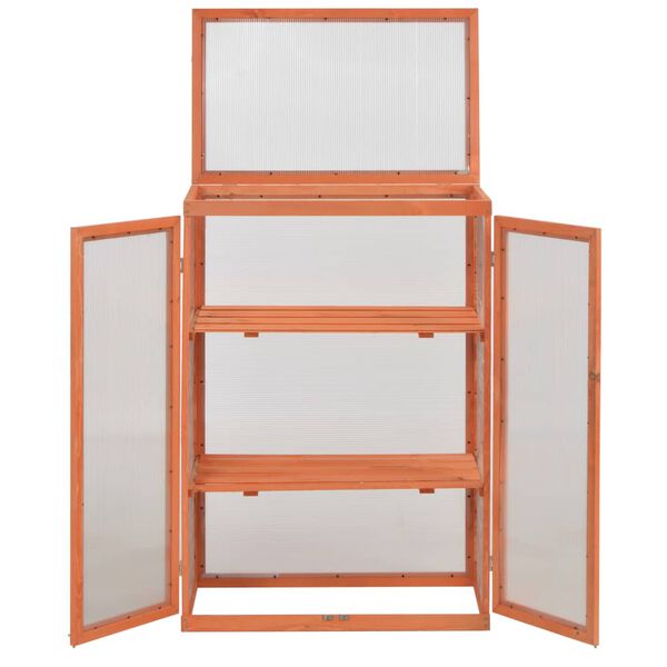 vidaXL Staklenik od drva 75 x 47 x 109 cm