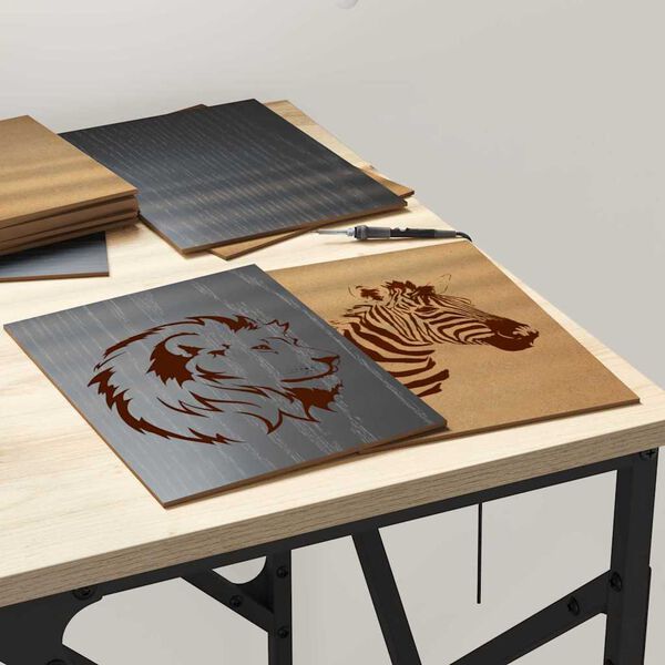 vidaXL Dekor Paneli 150 pcs Crni hrast 15 x 21 x 0.3 cm