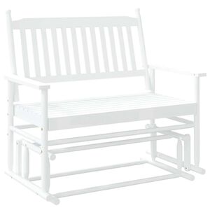 vidaXL Klupa za ljuljanje bijela 118x70x104,5 cm masivno drvo topola