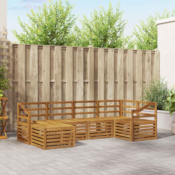 vidaXL Setovi sofa 6 pcs Prirodna Čvrsto drvo akacije