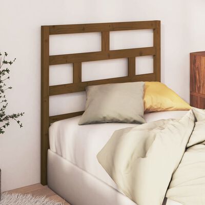 vidaXL Uzglavlje za krevet boja meda 106 x 4 x 100 cm masivna borovina