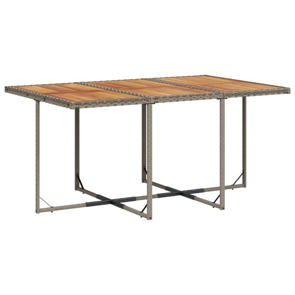 vidaXL 7-dijelni vrtni blagovaonski set sivi od poliratana