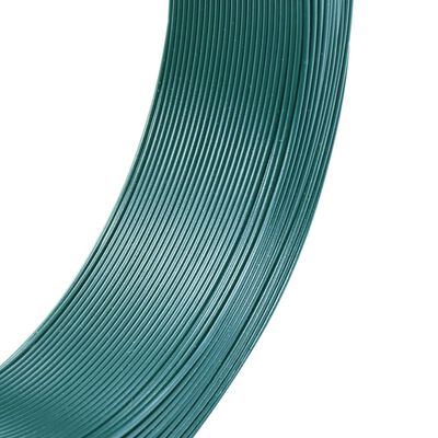 vidaXL Žica za vezanje ograde 250 m 0,9/1,4 mm čelična crno-zelena