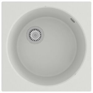 vidaXL Kuhinjski umivaonik Bijelo 48 x 48 x 20.5 cm Granit