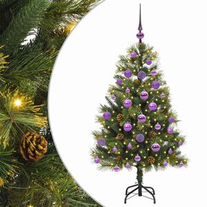 vidaXL Umjetno Drvo za Božić s &Scaron;i&scaron;arkama Zelena 120 cm