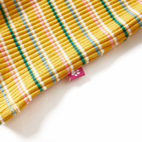 Dječja majica dugih rukava s kratkom dolčevitom oker 128