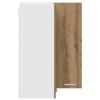 vidaXL Viseći ormarić Umjetnički hrast i bijela 57 x 57 x 80 cm