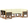 vidaXL Set vanjskih sofa s jastukom 6 pcs Prirodna i krem