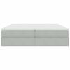 vidaXL Krevet s madracem i skladi&scaron;tem Svijetlo siva 200 x 200 cm