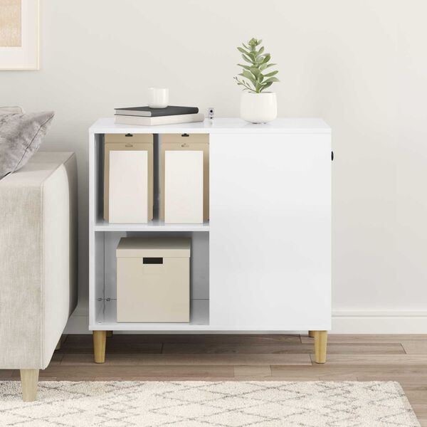 vidaXL Mačja Kuća Sjajno bijelo 72 x 42.5 x 70 cm Konstruirano drvo