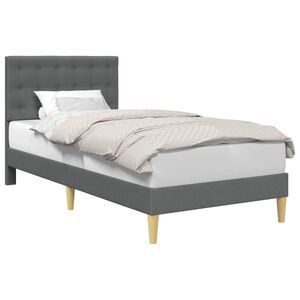 vidaXL Krevetna konstrukcija Tamnosiva 80 x 200 cm Tkanina