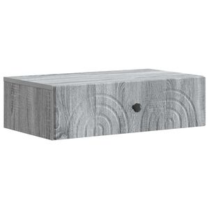 vidaXL Stolna montirana na zid Siva sonoma 59 x 34,5 x 17 cm