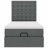 vidaXL Otomanski okvir kreveta s madraca tamnosivi 100x200cm tkanine