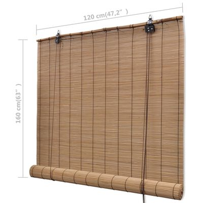 Smeđe rolete od bambusa 120 x 160 cm