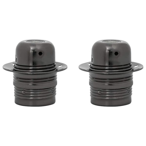 vidaXL Grla za žarulje 2 kom sjajno crna E27