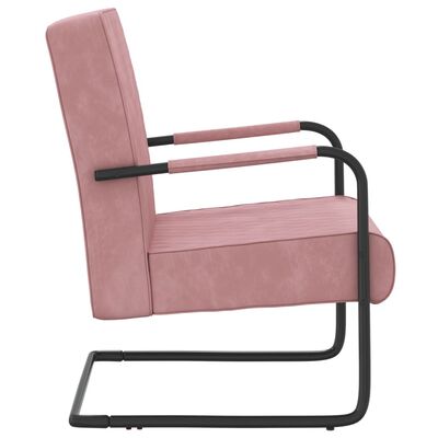 vidaXL Konzolna stolica ružičasta baršunasta