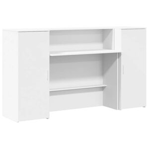 vidaXL Recepcijski stol Bijeli 180x50x103,5 cm Inženirsko drvo